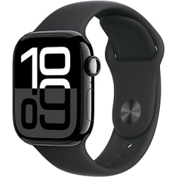 Apple Watch Series 10（GPSモデル）- 42mmジェットブラックアルミニウムケースとブラックスポーツバンド - M/L MWWF3J/A