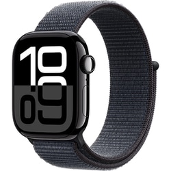 Apple Watch Series 10（GPSモデル）- 42mmジェットブラックアルミニウムケースとインクスポーツループ MWWG3J/A