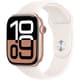 Apple Watch Series 10（GPSモデル）- 46mmローズゴールドアルミニウムケースとライトブラッシュスポーツバンド - S/M MWWT3J/A