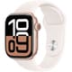 Apple Watch Series 10（GPS + Cellularモデル）- 42mmローズゴールドアルミニウムケースとライトブラッシュスポーツバンド - M/L MWXA3J/A