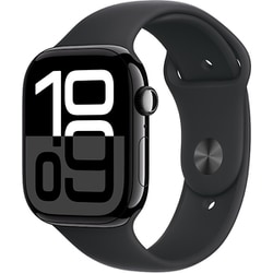 Apple Watch Series 10（GPS + Cellularモデル）- 46mmジェットブラックアルミニウムケースとブラックスポーツバンド - M/L MWY43J/A