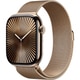 Apple Watch Series 10（GPS + Cellularモデル）- 46mmゴールドチタニウムケースとゴールドミラネーゼループ - M/L MX003J/A