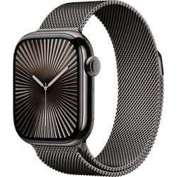 Apple Watch Series 10（GPS + Cellularモデル）- 42mmスレートチタニウムケースとスレートミラネーゼループ MX053J/A