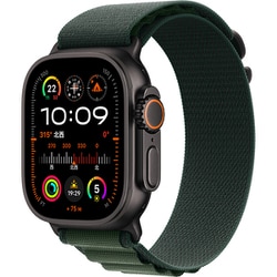 Apple Watch Ultra 2（GPS + Cellularモデル）- 49mmブラックチタニウムケースとダークグリーンアルパインループ - L MX4T3J/A