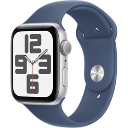 Apple Watch SE 第2世代 （GPSモデル）- 44mmシルバーアルミニウムケースとデニムスポーツバンド - M/L MXER3J/A