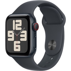 Apple Watch SE 第2世代 （GPS + Cellularモデル）- 40mmミッドナイトアルミニウムケースとミッドナイトスポーツバンド - M/L MXGD3J/A