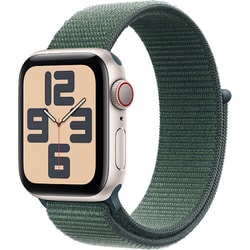 Apple Watch SE 第2世代 （GPS + Cellularモデル）- 40mmスターライトアルミニウムケースとレイクグリーンスポーツループ MXGH3J/A