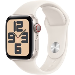 Apple Watch SE 第2世代 （GPS + Cellularモデル）- 40mmスターライトアルミニウムケースとスターライトスポーツバンド - M/L MXGK3J/A