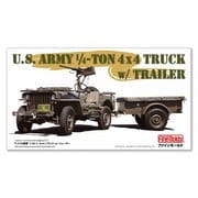 82002 1/20 アメリカ陸軍 1/4トン 4×4トラック トレーラー・機関銃付 [組立式プラスチックモデル]