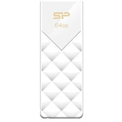 USBメモリ スライド式 B03 64GB ホワイト SP064GBUF3B03V1W