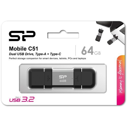 USBメモリ デュアル端子A+C C51 64GB SP064GBUC3C51V1S