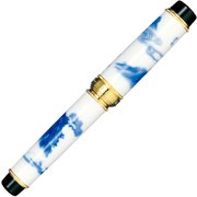 有田焼万年筆 染山水(香蘭社) 中字 受注生産品 101581400