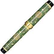 有田焼万年筆 黄緑彩兜唐草(源右衛門) 中字 受注生産品 102582400