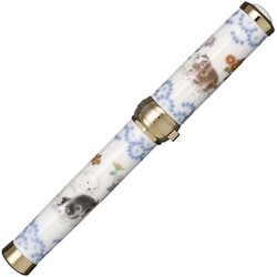 有田焼万年筆 遊犬の図 金メッキ 中字 受注生産品 103053400