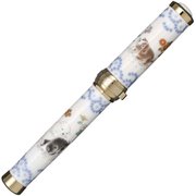 有田焼万年筆 遊犬の図 金メッキ 太字 受注生産品 103053600