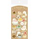 限定 箔押しシールシート カフェわんこ QS258