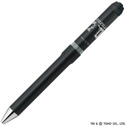 【限定】回転式多機能ペン シャーボNu（ニュー） ボール径：0.7mm インク色：2色（黒・赤） シャープペン芯径：0.5mm 本体色：ゴジラ ブラック トップインシャープ機構搭載 SB35-GZ24-BK