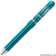 【限定】回転式多機能ペン シャーボNu(ニュー) ボール径:0.5mm インク色:2色(黒・赤) シャープペン芯径:0.5mm 本体色:ゴジラ セルリアンブルー トップインシャープ機構搭載 SBS35-GZ24-CEB