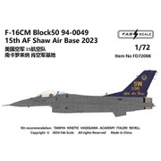 FABD72008 1/72 デカール 米空軍 F-16CM ブロック50 第15空軍 ショー空軍基地 2023年 [プラモデル用品]