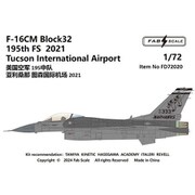 FABD72020 1/72 デカール 米空軍 F-16CM ブロック32 第195戦闘飛行隊 ツーソン国際空港 2021年 [プラモデル用品]