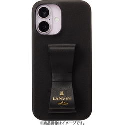 LBBLKSRIP2461 [iPhone 16用 Slim Wrap Case Stand ＆ Ring Ribbon Black]