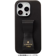 LBBLKSRIP2463P [iPhone 16 Pro用 Slim Wrap Case Stand ＆ Ring Ribbon Black]