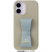 LBGLBR2IP2461 [iPhone 16用 Slim Wrap Case Stand ＆ Ring Ribbon Gray×Light Blue]