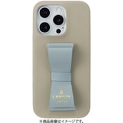 LBGLBR2IP2463P [iPhone 16 Pro用 Slim Wrap Case Stand ＆ Ring Ribbon Gray×Light Blue]