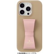 LBBPKR2IP2463P [iPhone 16 Pro用 Slim Wrap Case Stand ＆ Ring Ribbon Beige×Pink]