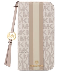 MKSTTCVNLFLIP2461 [iPhone 16用 Folio Case Stripe with Tassel Charm for Magsafe Vanilla]
