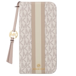 MKSTTCVNLFLIP2469 [iPhone 16 Pro Max用 Folio Case Stripe with Tassel Charm for Magsafe Vanilla]