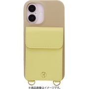 ELYLBWPWPIP2461 [iPhone 16用 Wrap Case with Pouch Beige×Yellow]