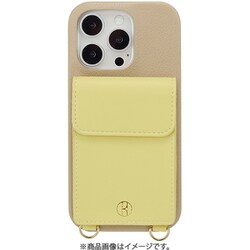 ELYLBWPWPIP2463P [iPhone 16 Pro用 Wrap Case with Pouch Beige×Yellow]