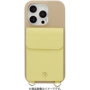 ELYLBWPWPIP2463P [iPhone 16 Pro用 Wrap Case with Pouch Beige×Yellow]