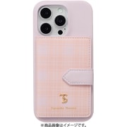 STLPKWPCWIP2463P [iPhone 16 Pro用 Wrap Case with Plaid Magsafe Card Wallet Lavender Pink]