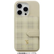 STBIGWPCWIP2463P [iPhone 16 Pro用 Wrap Case with Plaid Magsafe Card Wallet Beige]