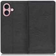 WORK10IP-BK-IP16 [iPhone 16 用 本革スマホケース/スタンド機能＆カードポケット付き ブラック]