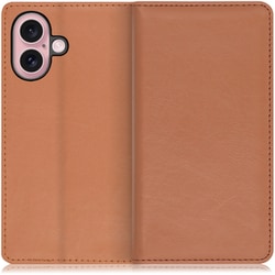 WORK10IP-BN-IP16 [iPhone 16 用 本革スマホケース/スタンド機能＆カードポケット付き ブラウン]
