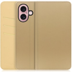 WORK13IP-NEWGD-IP16 [iPhone 16 用 PUレザースマホケース/スタンド機能＆カードポケット付き ゴールド]