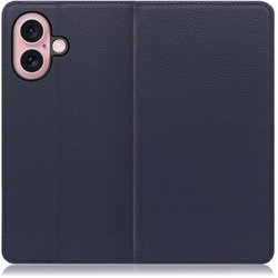 WORK16IP-NY-IP16 [iPhone 16 用 本革スマホケース/スタンド機能＆カードポケット付き ネイビー]