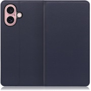 WORK16IP-NY-IP16 [iPhone 16 用 本革スマホケース/スタンド機能＆カードポケット付き ネイビー]