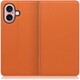WORK16IP-OG-IP16 [iPhone 16 用 本革スマホケース/スタンド機能＆カードポケット付き オレンジ]