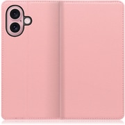 WORK16IP-PK-IP16 [iPhone 16 用 本革スマホケース/スタンド機能＆カードポケット付き ピンク]
