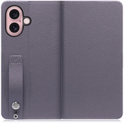 WORK23IP-GB-IP16 [iPhone 16 用 ベルト付きの本革スマホケース/スタンド機能＆カードポケット付き グレージュ]