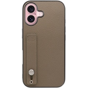 WORK26IP-GB-IP16 [iPhone 16 用 本革スマホケース/ホールドベルト付き グレージュ]