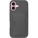 WORK28IP-GY-IP16 [iPhone 16 用 PUレザースマホケース/カードポケット＆ストラップホール付き グレー]