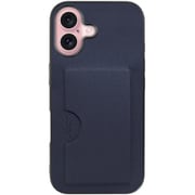 WORK28IP-NY-IP16 [iPhone 16 用 PUレザースマホケース/カードポケット＆ストラップホール付き ネイビー]