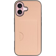 WORK28IP-RS-IP16 [iPhone 16 用 PUレザースマホケース/カードポケット＆ストラップホール付き アンバーローズ]
