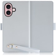 WORK29IP-BU-IP16 [iPhone 16 用 本革スマホケース/スタンド機能＆ストラップホール付き シャーベットブルー]