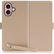 WORK29IP-CM-IP16 [iPhone 16 用 本革スマホケース/スタンド機能＆ストラップホール付き モンブランキャメル]